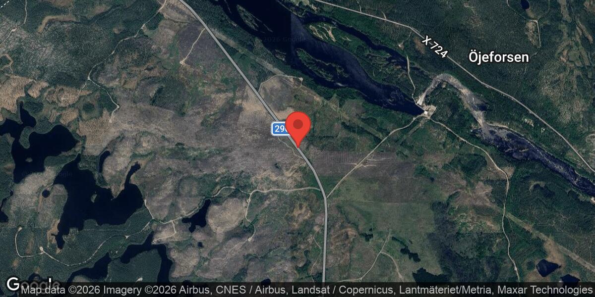 Singelolycka på väg 296 norr om korsning med väg 84 påverkar trafiken