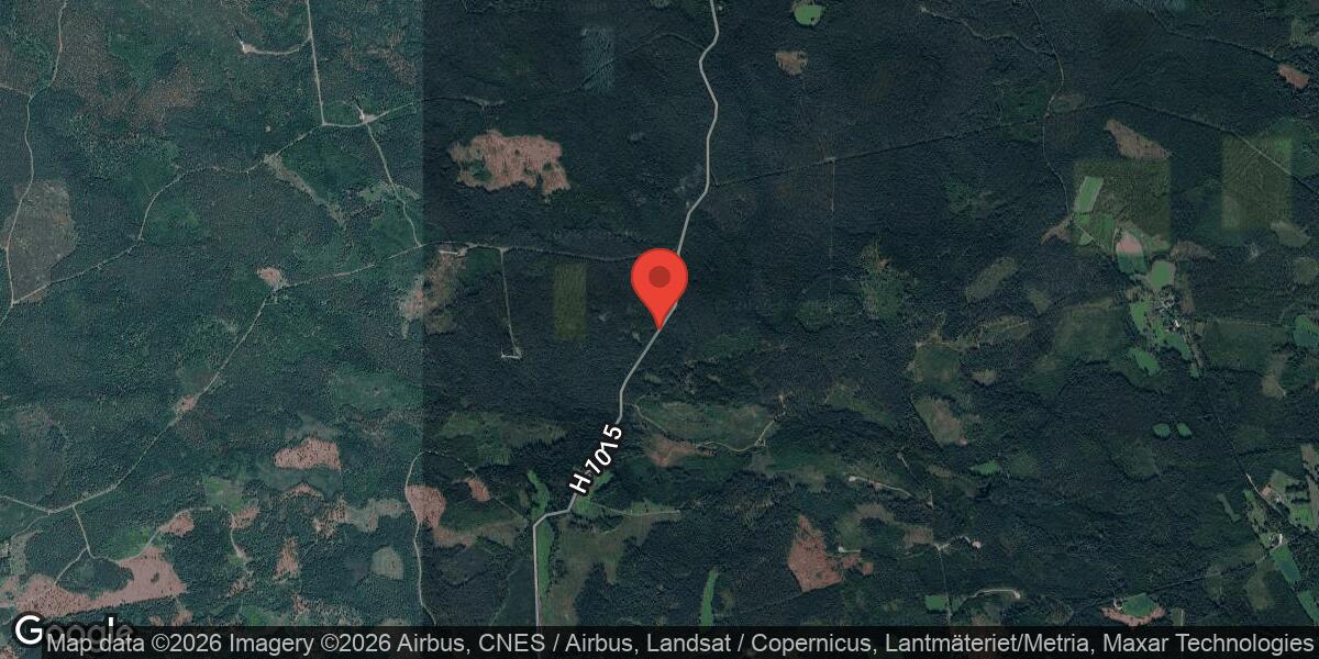 Nedfallet träd blockerade väg 1015 mellan Hermanstorp N och Sjöbo