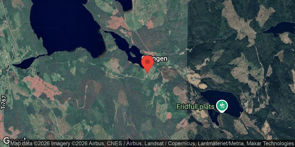 Nedfallet träd blockerade väg 805 mellan Grängshyttan och Grängens järnvägsstation