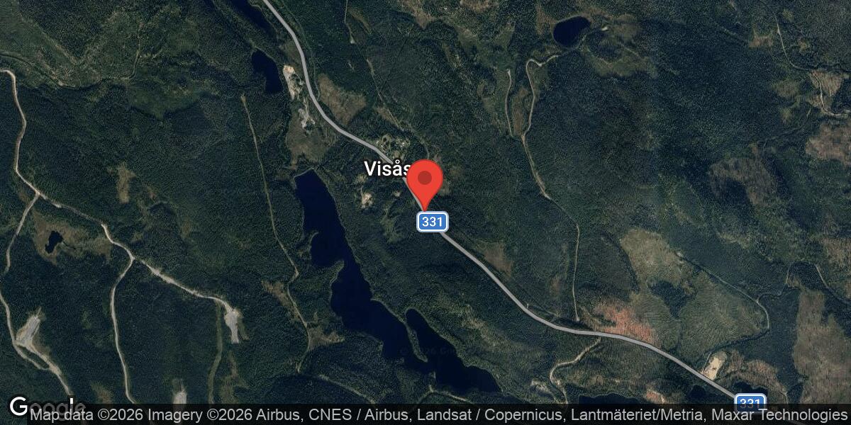 Singelolycka på väg 331 norr om Viksjö påverkar trafiken