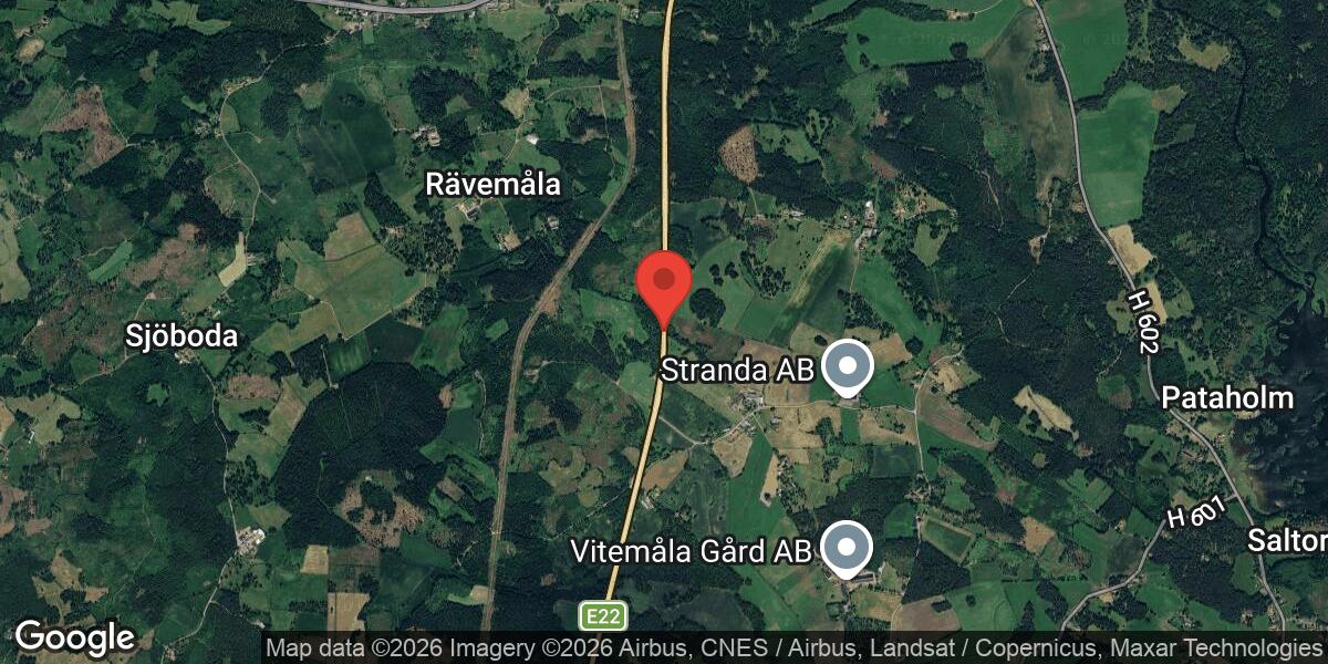 Nedfallet träd orsakade stor påverkan på E22 vid S Bäckebo