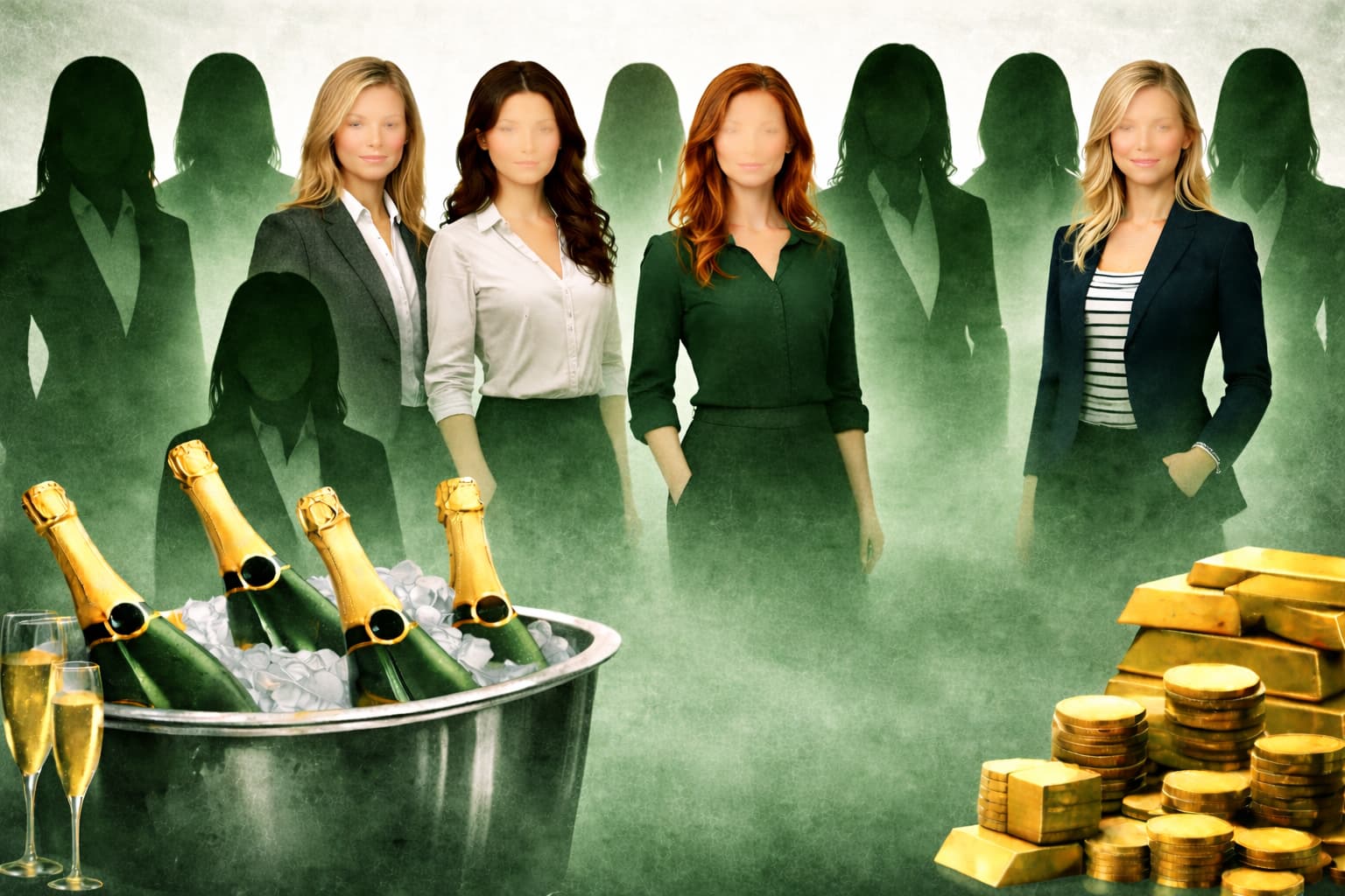 Illustration av kvinnor som tjänar mest