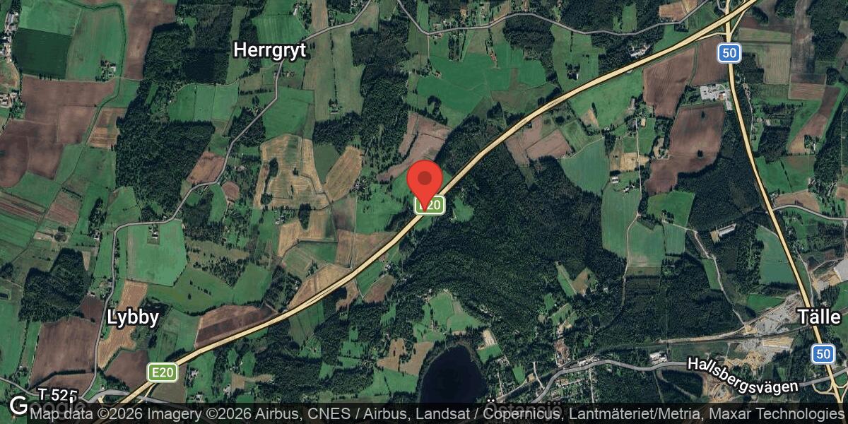 Viltolycka på E20 mellan Vallby och Brändåsen med stor påverkan