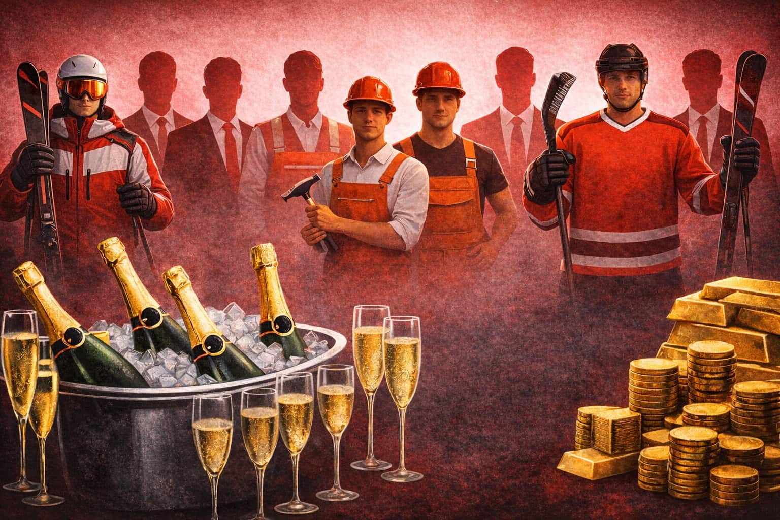 Illustration av män som tjänar mest i Åre