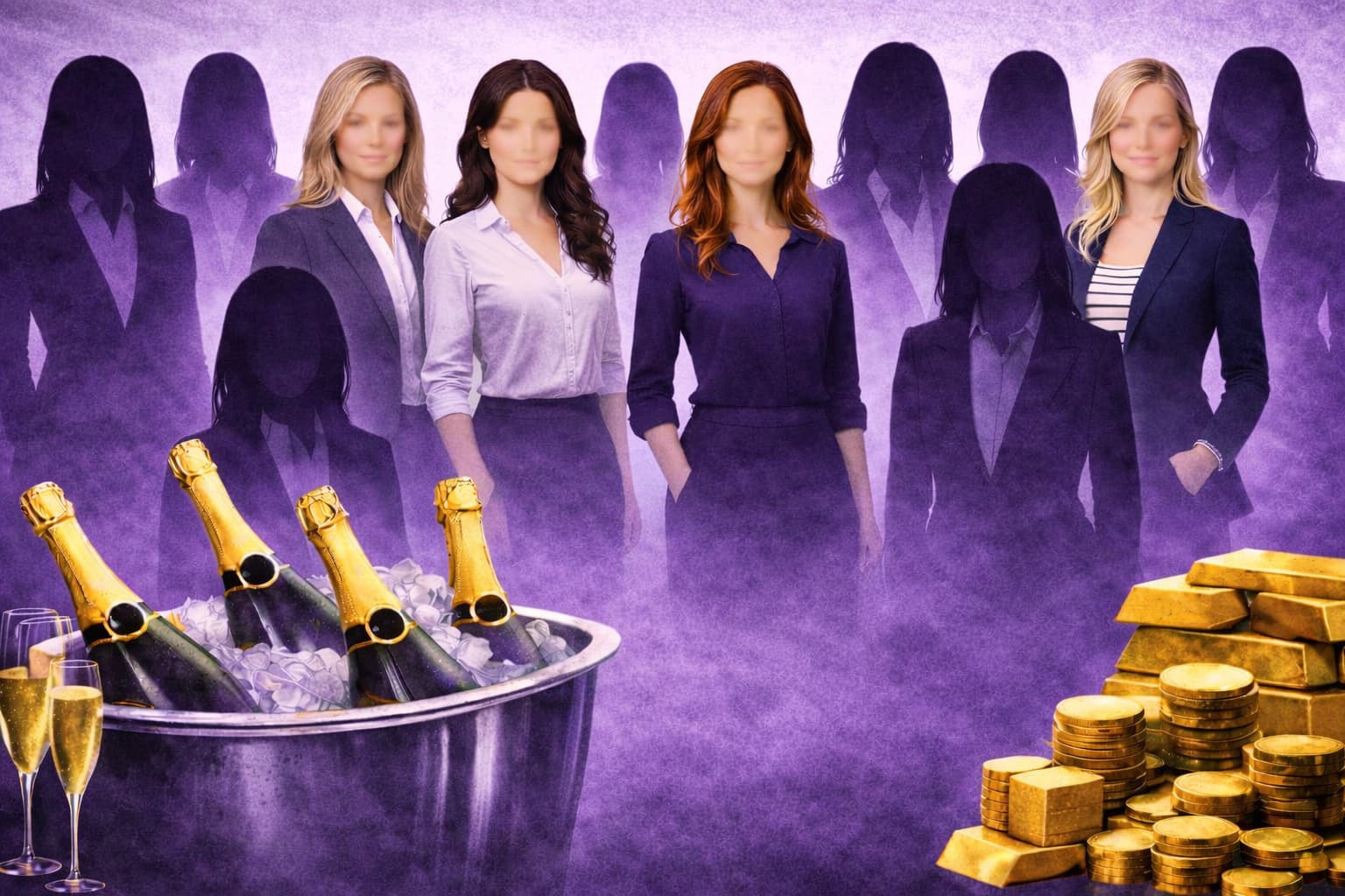 Illustration av kvinnor som tjänar mest