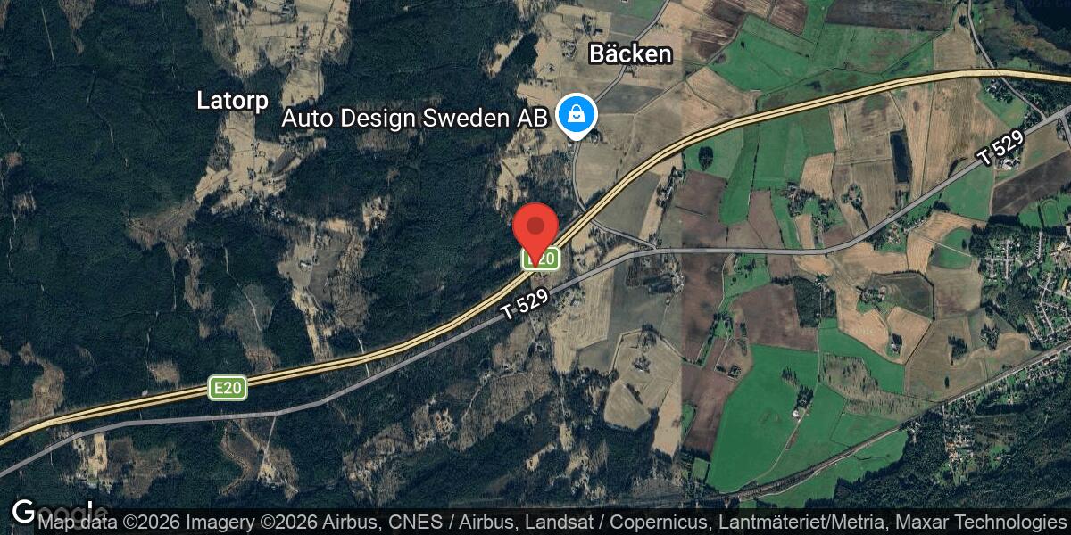 Fordonshaveri på E20 mellan Sandstubbetorp och Trafikplats Vretstorp