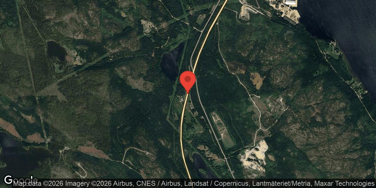 Singelolycka på E4 vid Utansjö orsakar stor påverkan