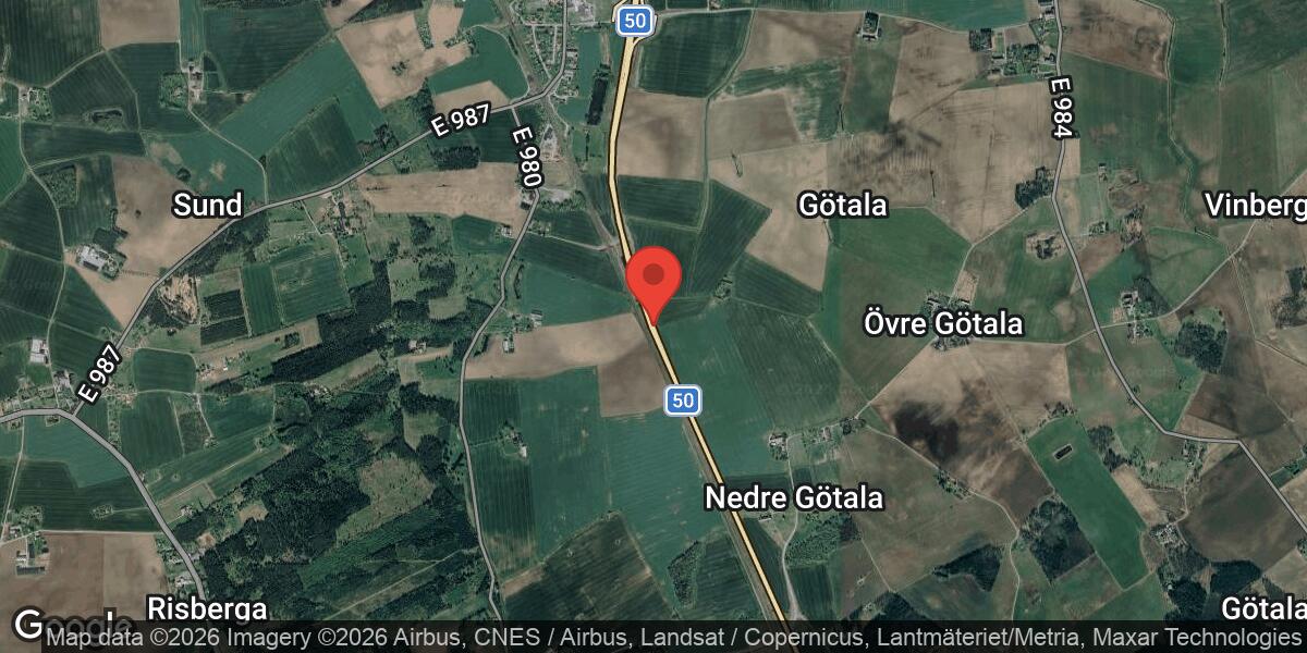 Vägarbete på väg 50 mellan Motala och Mjölby pågår till 8 april