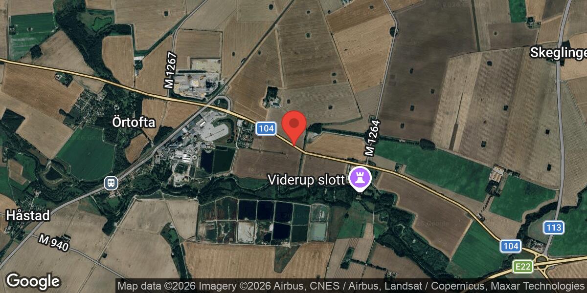 Vägarbete på Väg 104 mellan Örtofta och Gårdstånga pågår fram till 8 april