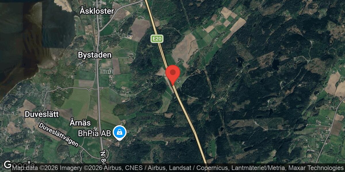 Fordonshaveri på E6 norr om Varberg – mindre påverkan i trafiken