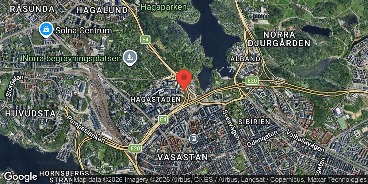 Fordonshaveri påverkar E4 vid Eugeniatunneln i riktning mot Södertälje