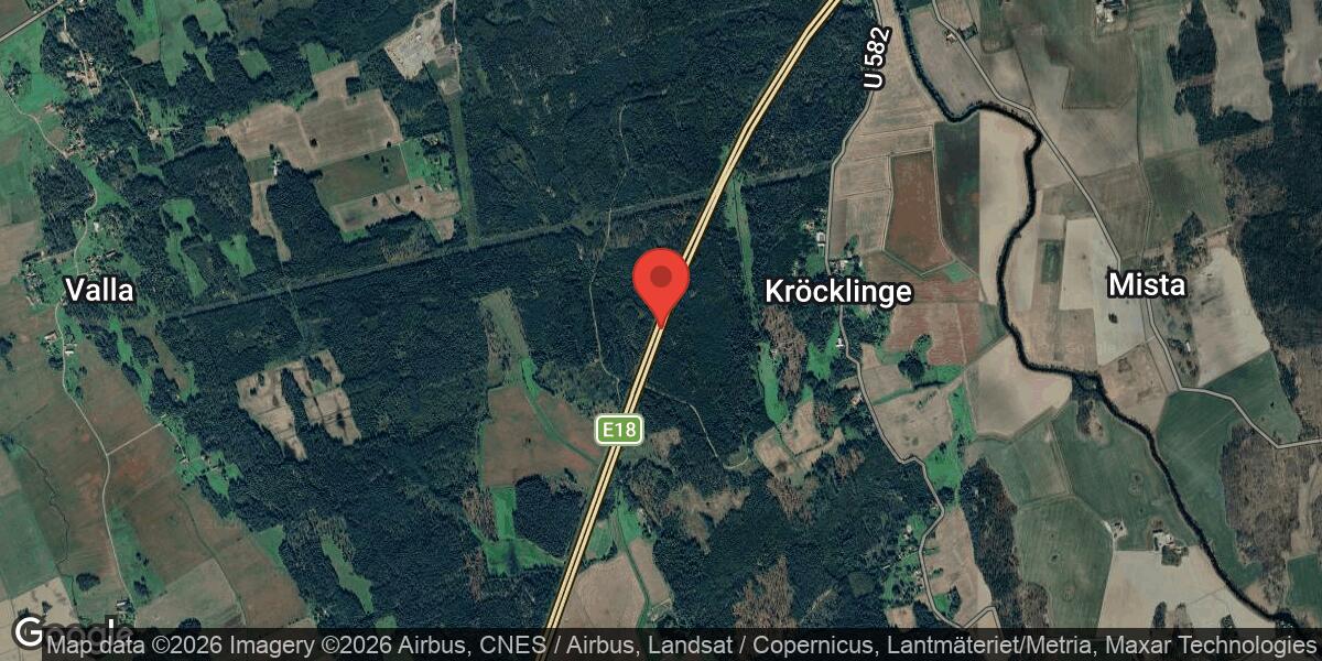 Underhållsarbete med borrning påverkar trafiken på E18 i Köping