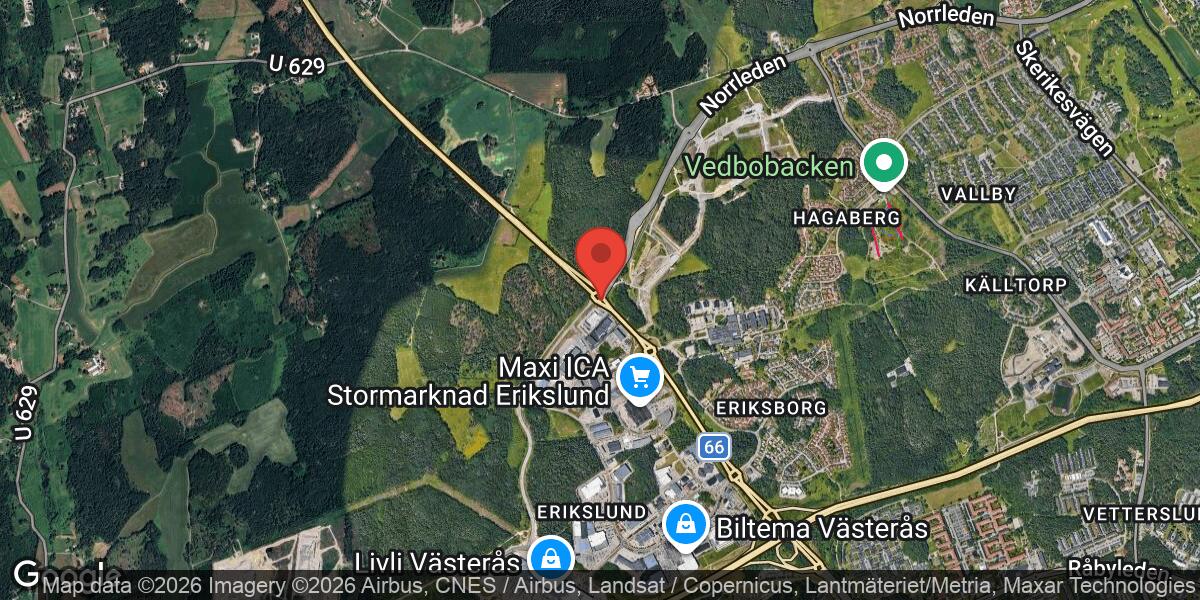 Vägarbete på Väg 66 mellan Vedbo och Säteriet i Västerås