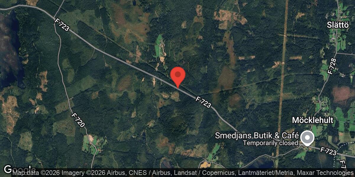 Nedfallet träd orsakade stor påverkan på väg 723 vid Flohult