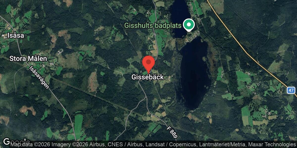 Väg 888 avstängd mellan Gissebäck och Gisshult på grund av vägarbete