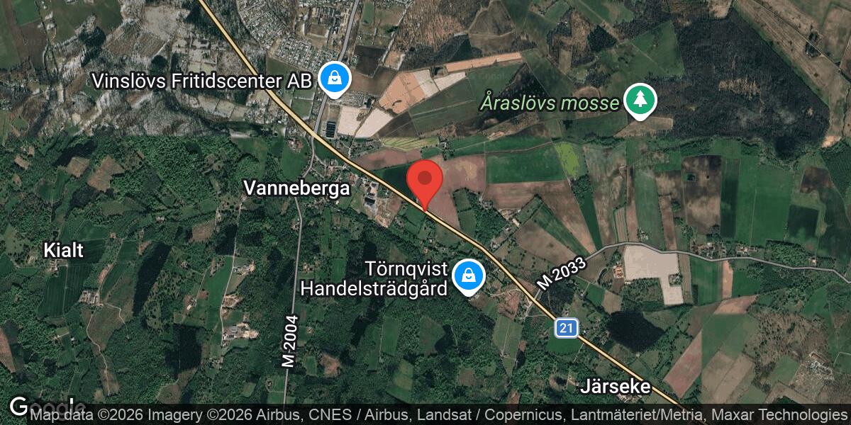 Vägarbete på Väg 21 vid Vanneberga pågår till 10 april