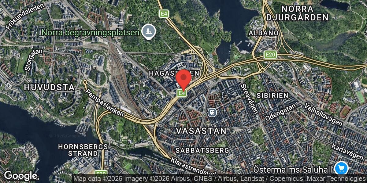 Fordonshaveri på E4 vid Eugeniatunneln i riktning mot Södertälje