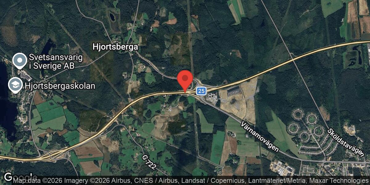 Vägarbete med stor påverkan på väg 25 mellan Sjöatorp och Alvesta