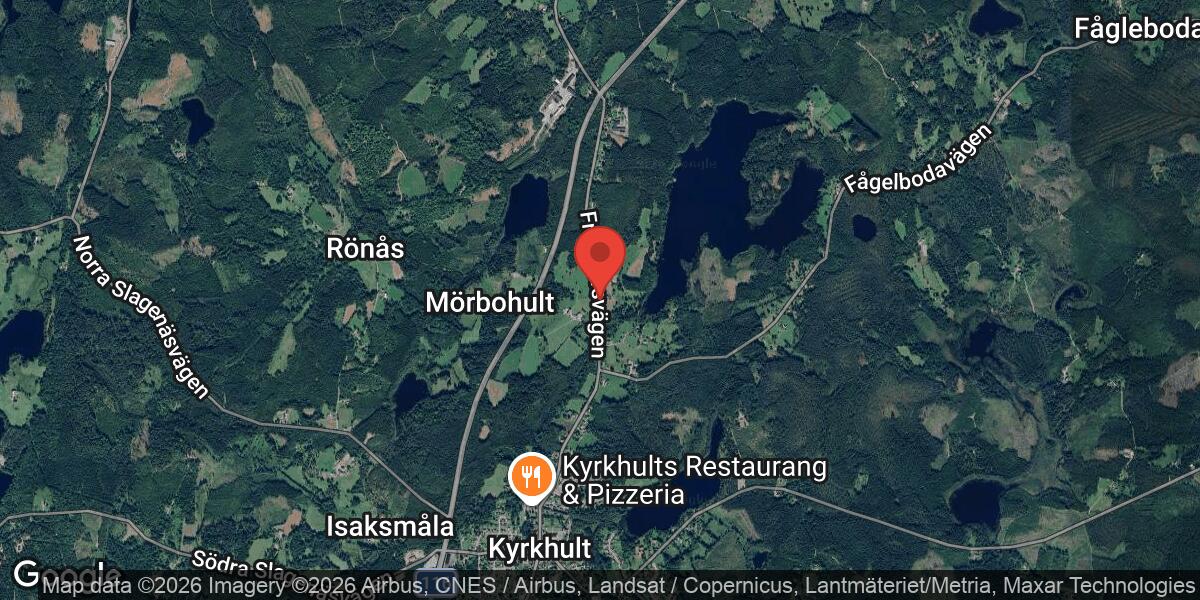 Singelolycka på väg 595 norr om Kyrkhult påverkar trafiken