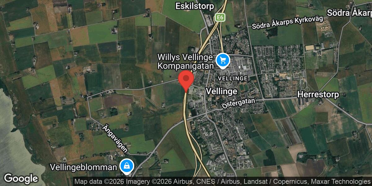 Fordonshaveri på E6 vid Vellinge påverkar båda riktningarna