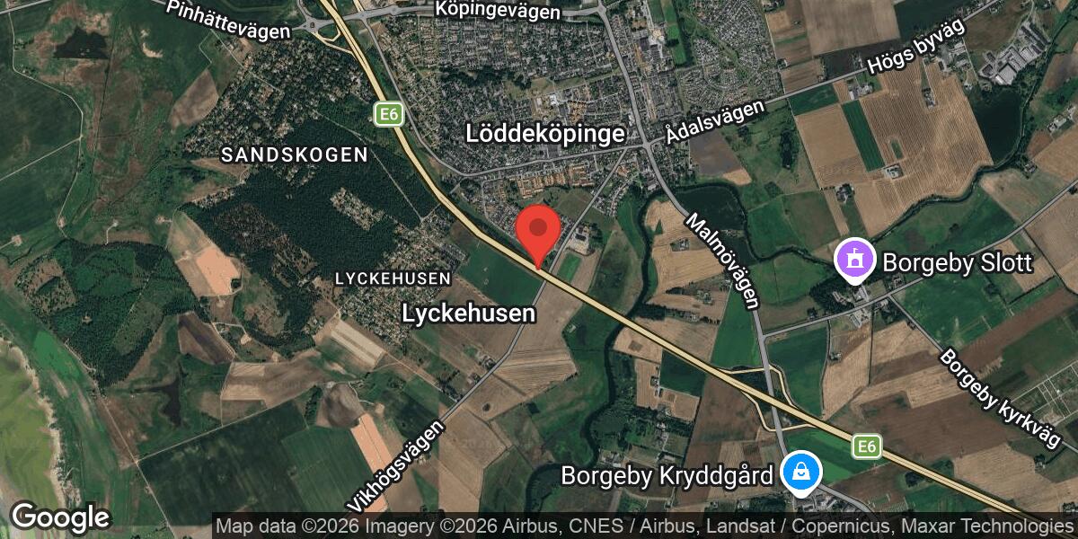 Hjortar på E6 vid trafikplats Löddeköpinge – liten påverkan i trafiken