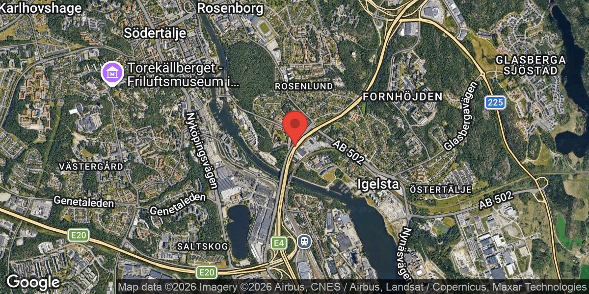 Fordonshaveri på E4 vid Sofiehill i riktning mot Nyköping