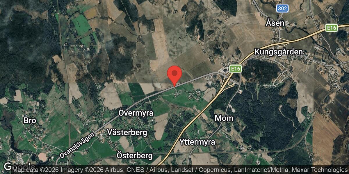 Vägarbete med rensning av träd på väg 522 mellan Storviks Kyrka och Ovansjö