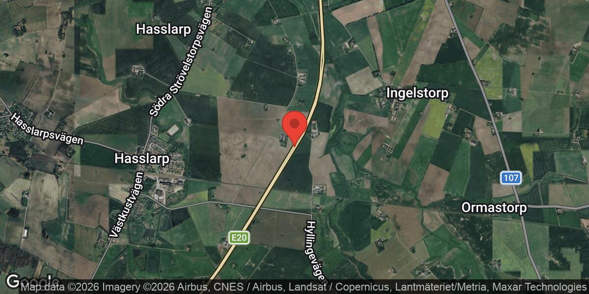 Fordonshaveri på E6 mellan Strövelstorp och Fleninge påverkar trafiken