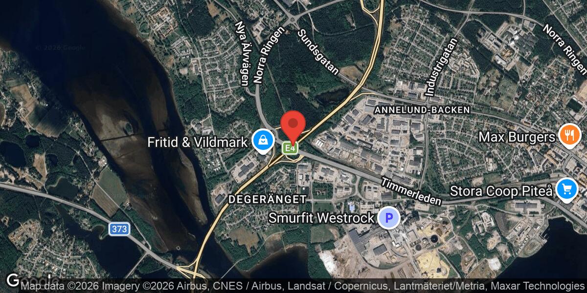 Vägarbete med begränsad framkomlighet på E4 vid Trafikplats Piteå S