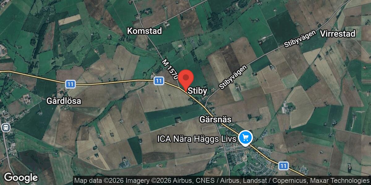 Vägarbete pågår mellan Tomelilla och Simrishamn på väg 11