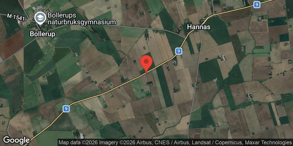 Vägarbete på väg 9 mellan Ystad och Simrishamn den 14 april