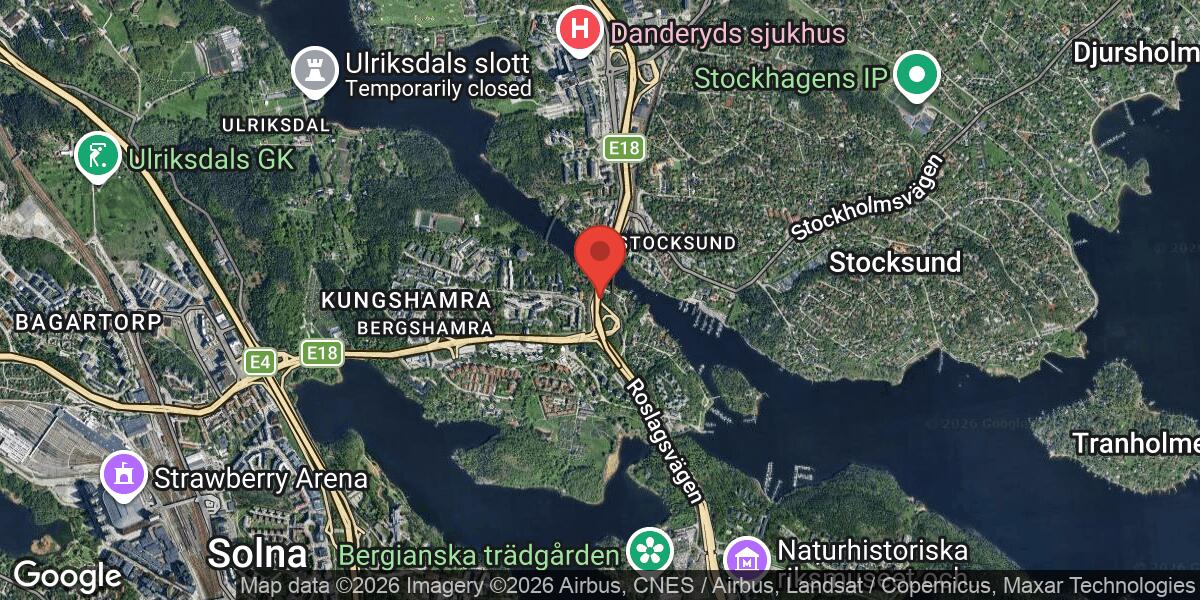 Fordonshaveri på E18 vid Trafikplats Bergshamra med stor påverkan