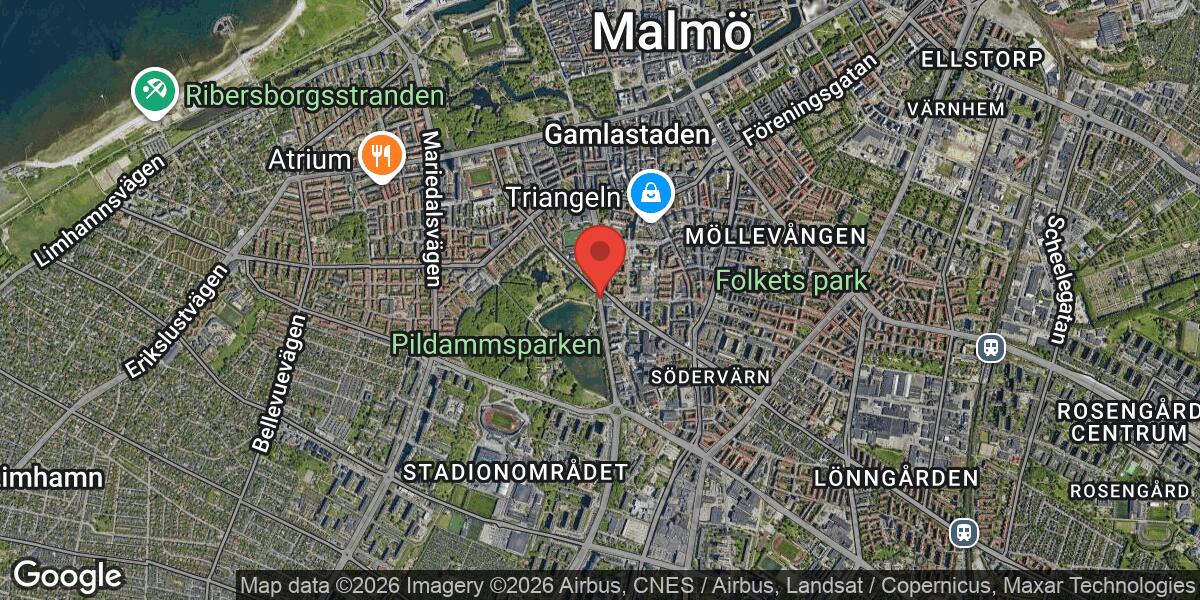 Trafikolycka med flera fordon på Pildammsvägen Norra i Malmö