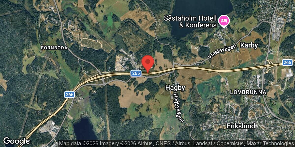 Vägarbete på Väg 265 vid Norrortsleden i riktning mot Häggvik avslutat