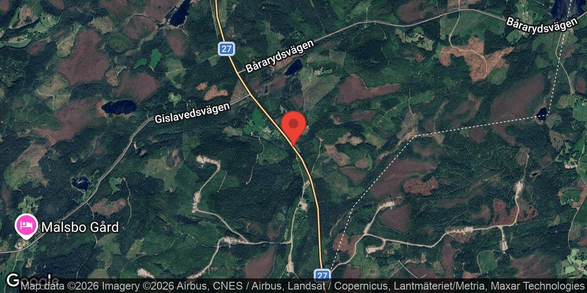 Kantskärning på väg 27 mellan Länsgräns Jönköping/Västra Götaland och Gärdhem