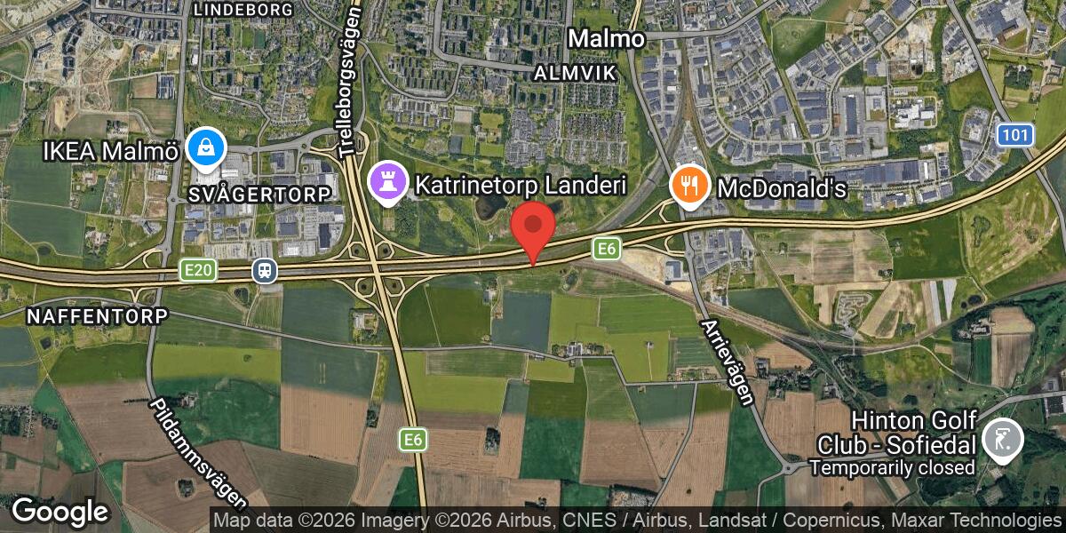 Vägarbete på E6 mellan Petersborg och Lockarp påverkar trafiken