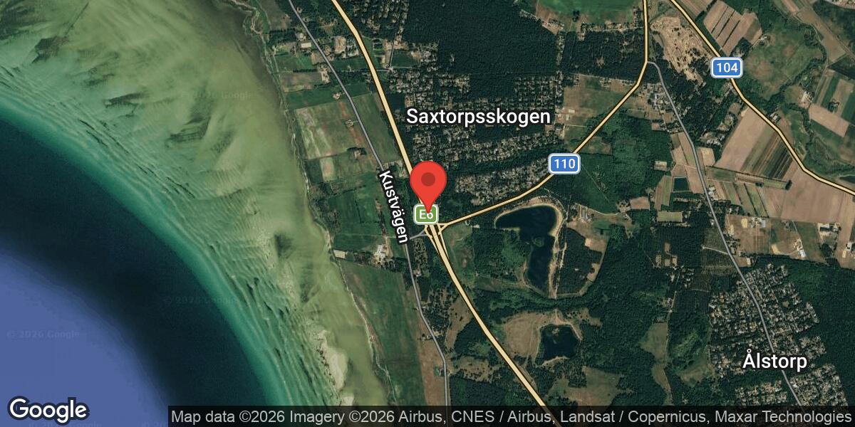 Vägarbete stänger påfart till E6 från Väg 110 i Kävlinge kommun