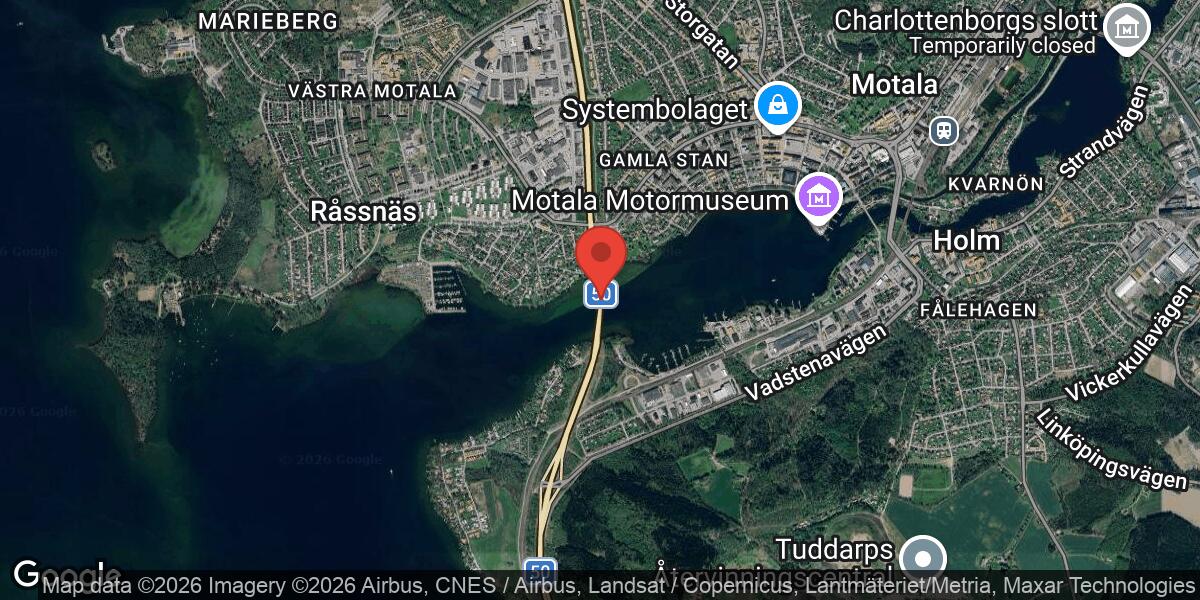 Fordonshaveri på Väg 50 vid Motalabron påverkar trafiken i båda riktningarna