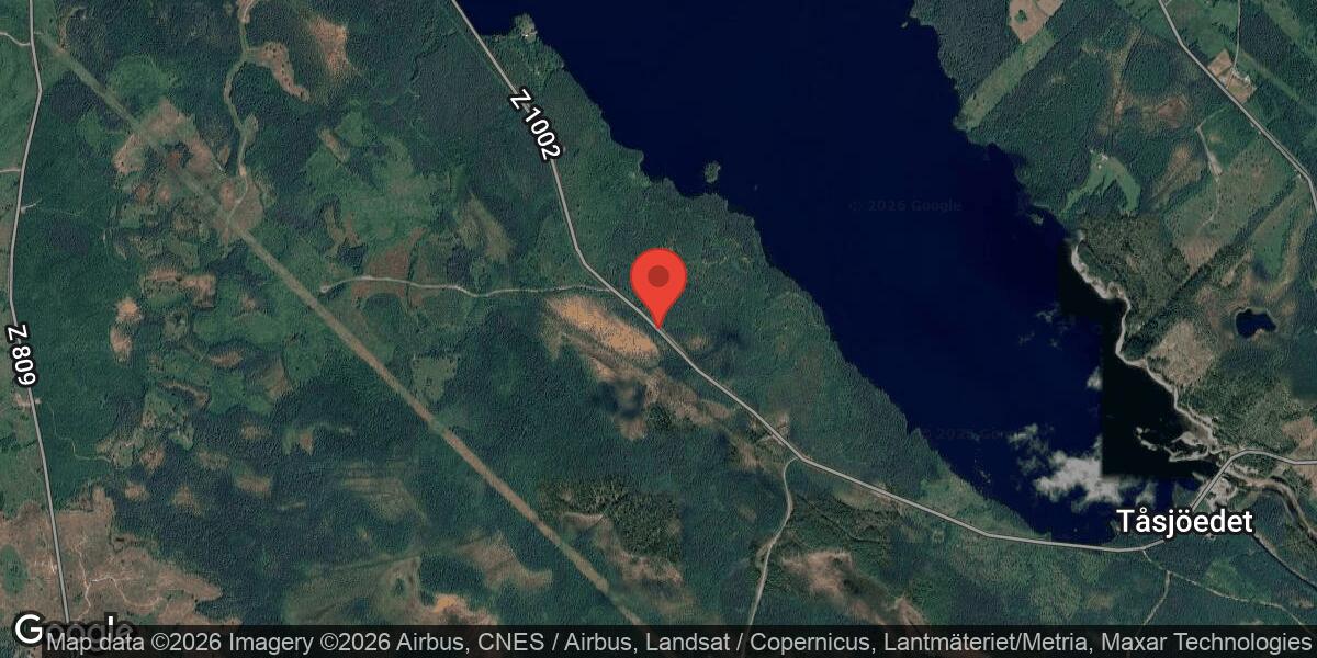 Vägarbete med avstängning på väg 1002 mellan Tåsjöedet och Lövviken