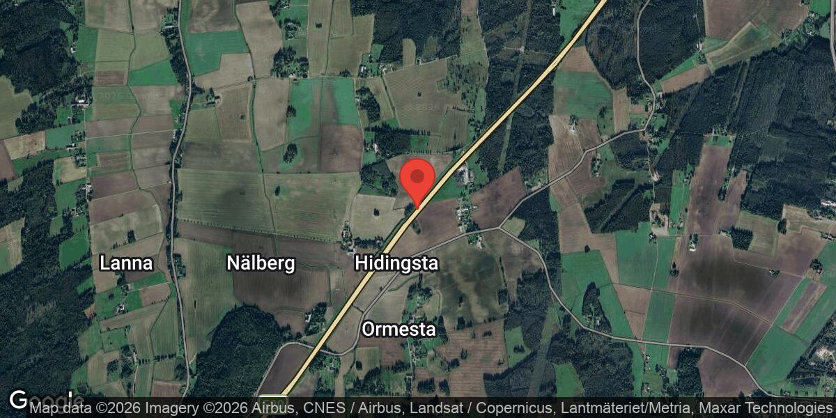 Föremål på vägen påverkar E20 mellan Byrstatorp och Brändåsen