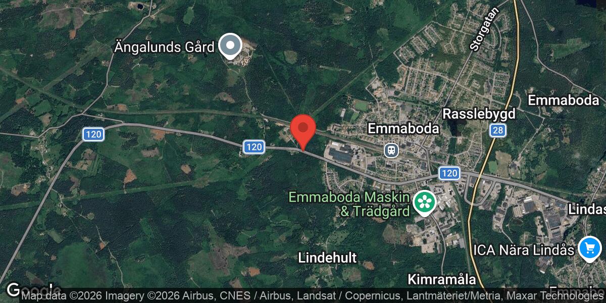 Vägarbete på Väg 120 i Emmaboda från 21 till 23 april