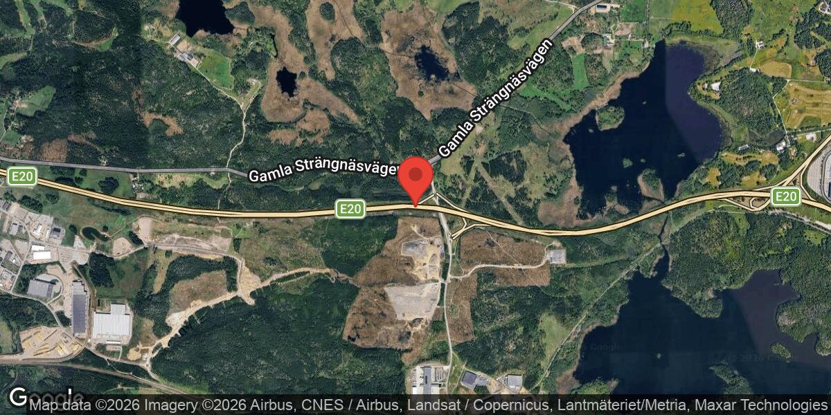 Vägarbete med skräpplockning på E20 mellan Nykvarn och Vasa