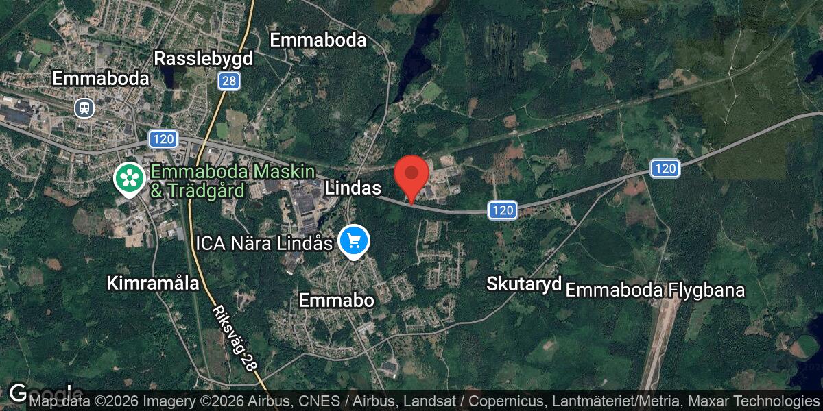 Vägarbete på Väg 120 mellan Trafikplats Emmaboda och Skuteryd