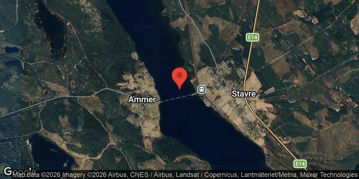 Färjan mellan Ammer och Stavre inställd på grund av ishinder