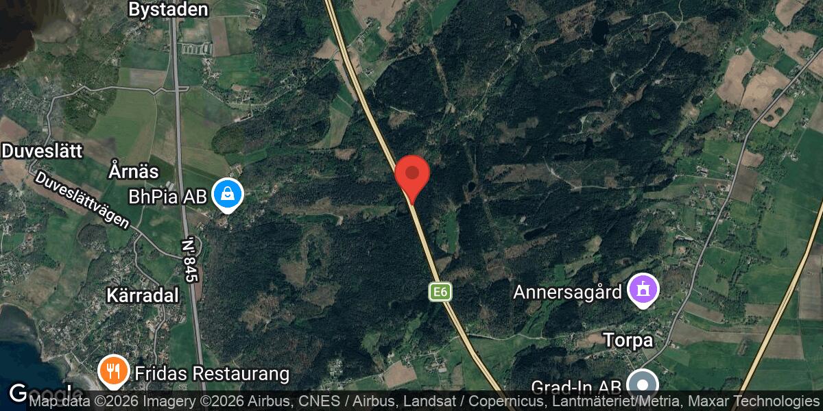 Vägarbete på E6 mellan Tpl Varberg N och Tpl Värö påverkar trafiken