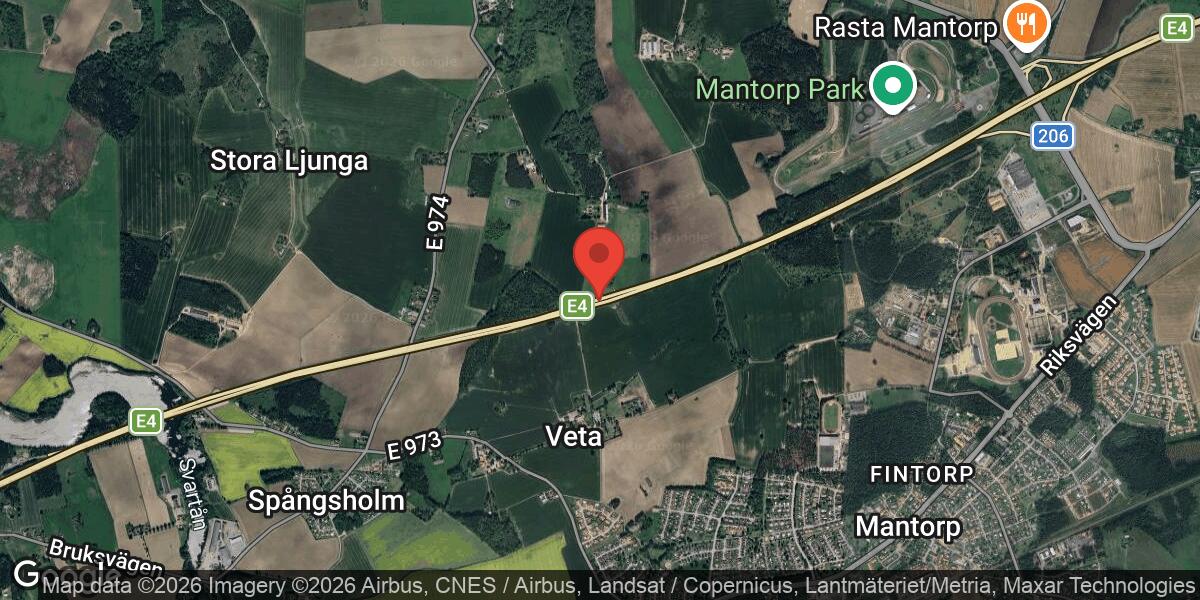 Vägarbete på E4 mellan Linköping och Väderstad påverkar trafiken