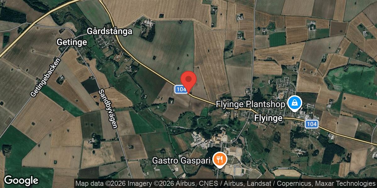 Vägarbete på väg 104 mellan Gårdstånga Kyrka och Flyinge