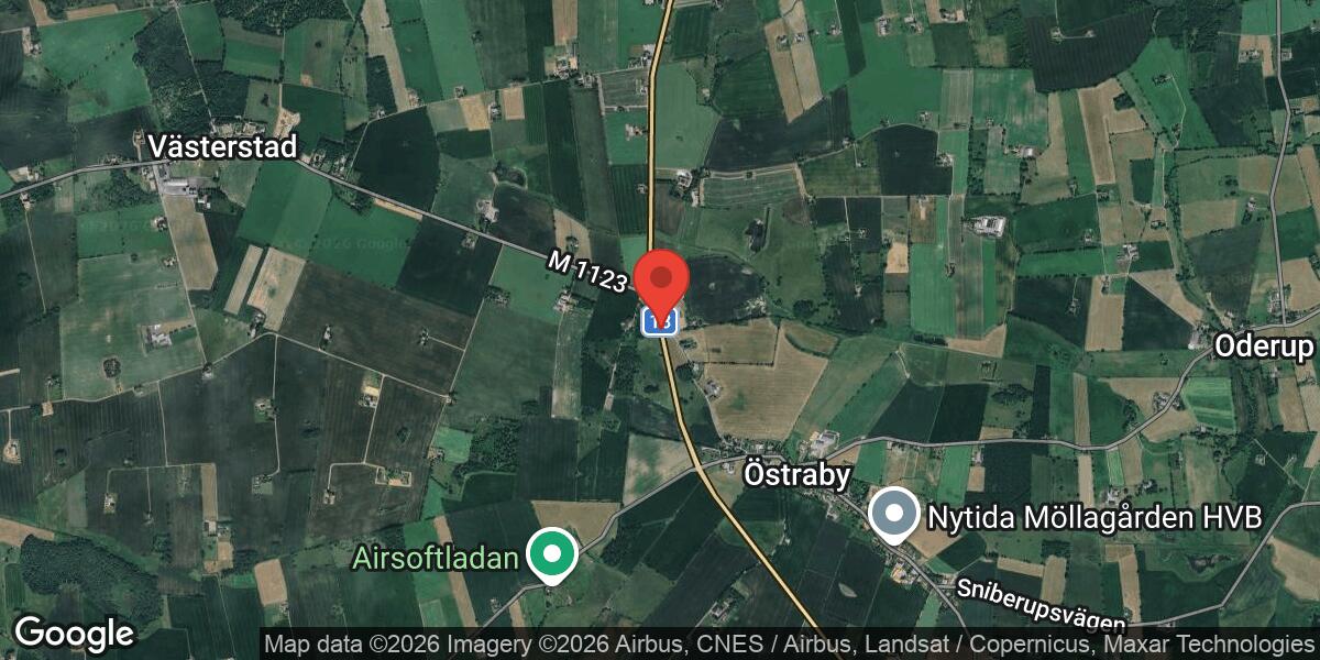 Vägarbete på Väg 13 norr om Östraby påverkar trafiken mot Ystad