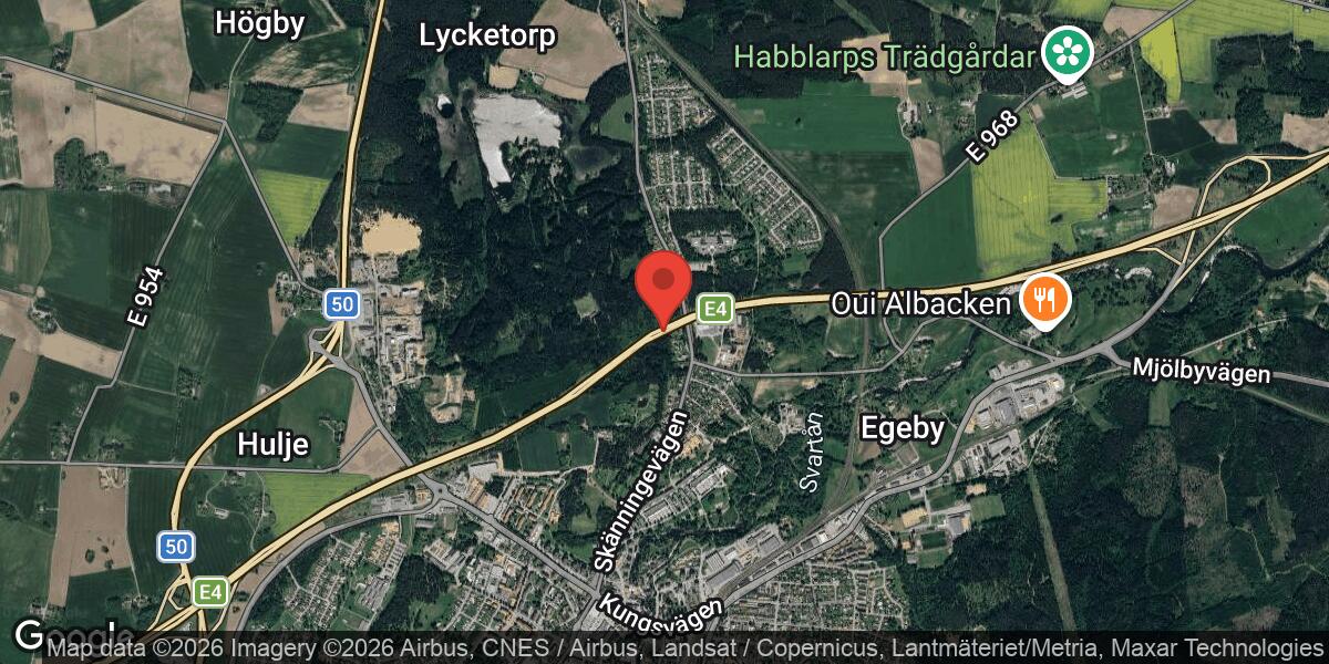 Fordonshaveri på E4 vid Mjölby påverkar trafiken mot Nyköping