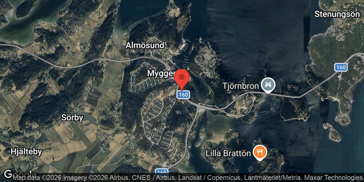 Vägarbete på Väg 160 mellan Almökrysset och Cirkulationsplats Myggenäs